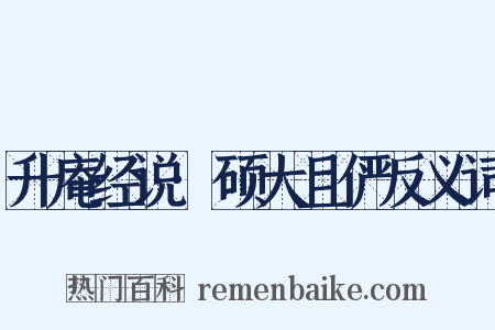 升庵经说·硕大且俨反义词是什么意思的图片